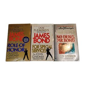 VTG Ian Fleming's 007 James Bond 3 Book Lot by John Gardner (Lot B)